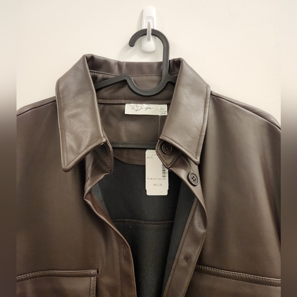 NWT Simons RD style vegan leather coat / dress - Picture 7 of 8